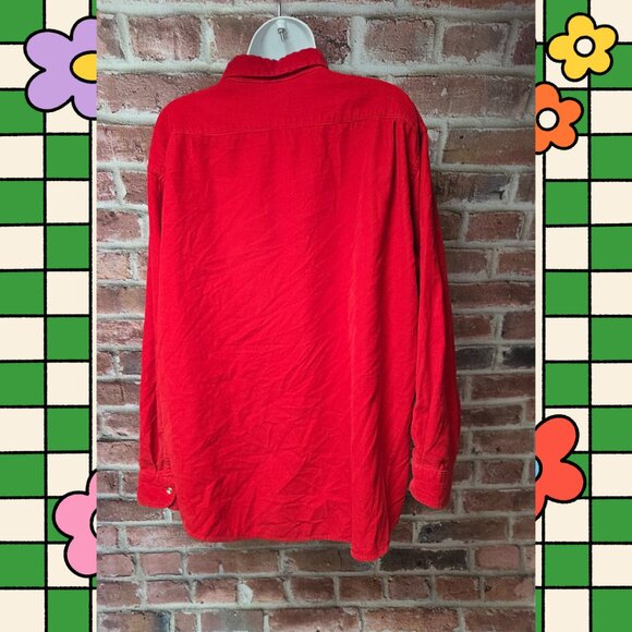 St Johns Bay Shirt XL | Red Button Up Cotton Casual Outdoor Classic Workwear - Picture 2 of 6